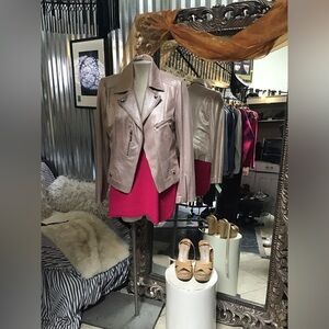 Insight Women's Pink Leather Jacket